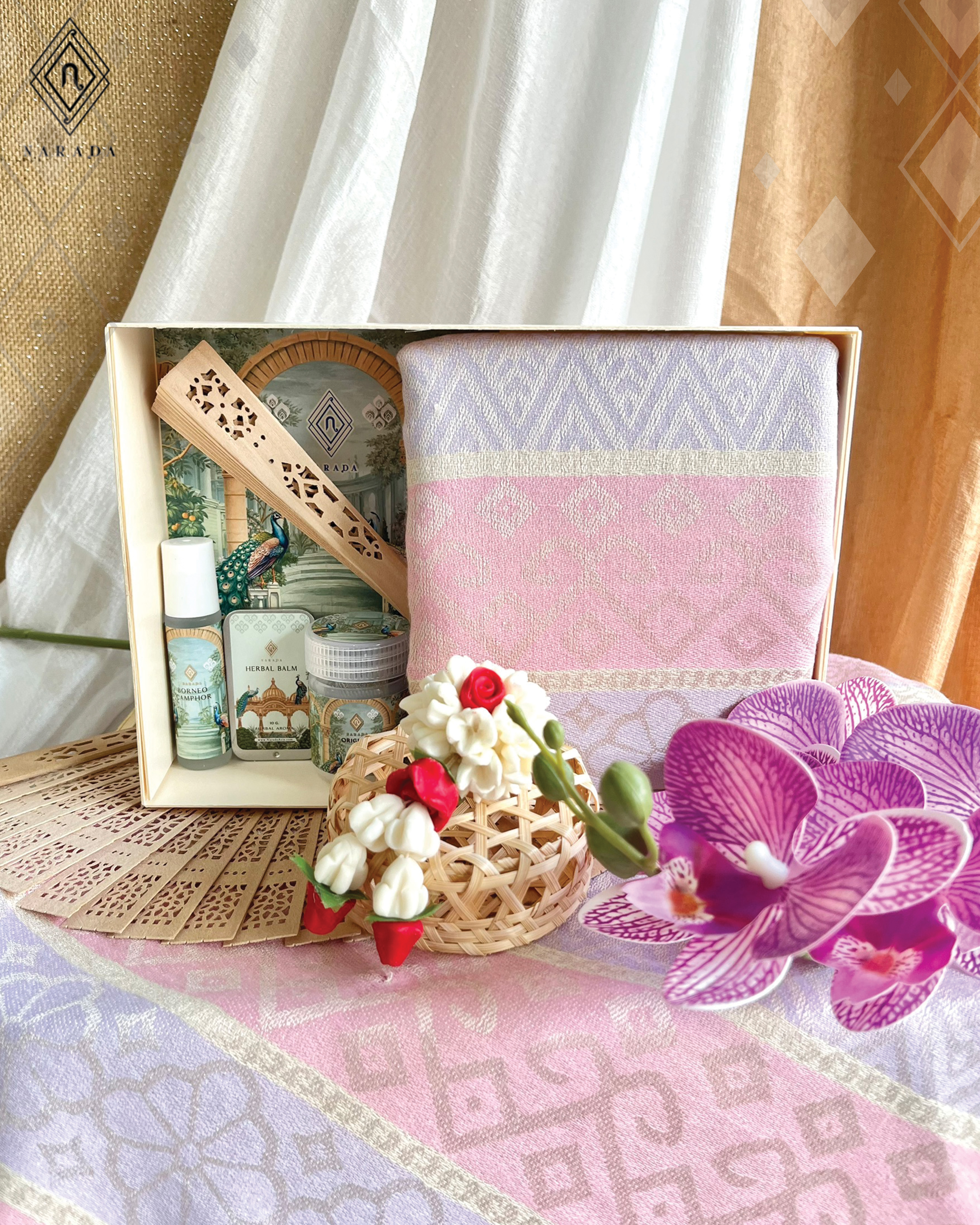 Thai Patterned Fabric with Fragrant Set - TT197_JPBALYZLXP