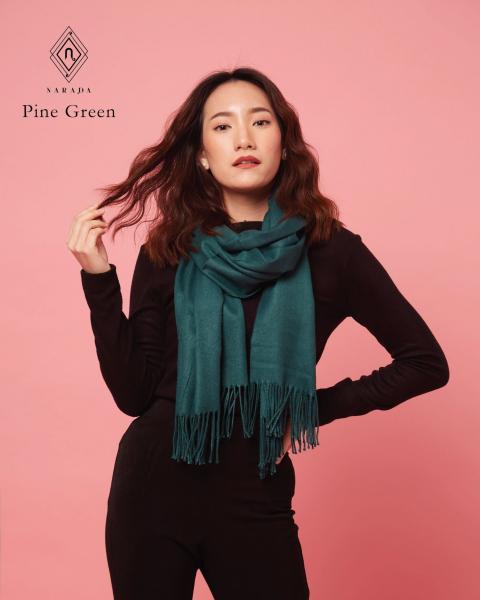 Cashmere Scarf Pine Green