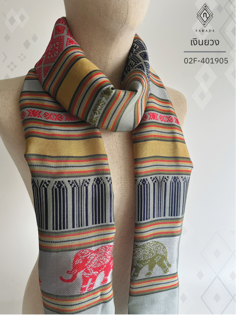 ผ้าพันคอเสน่ห์ไทย เงินยวง - 02F-401905
