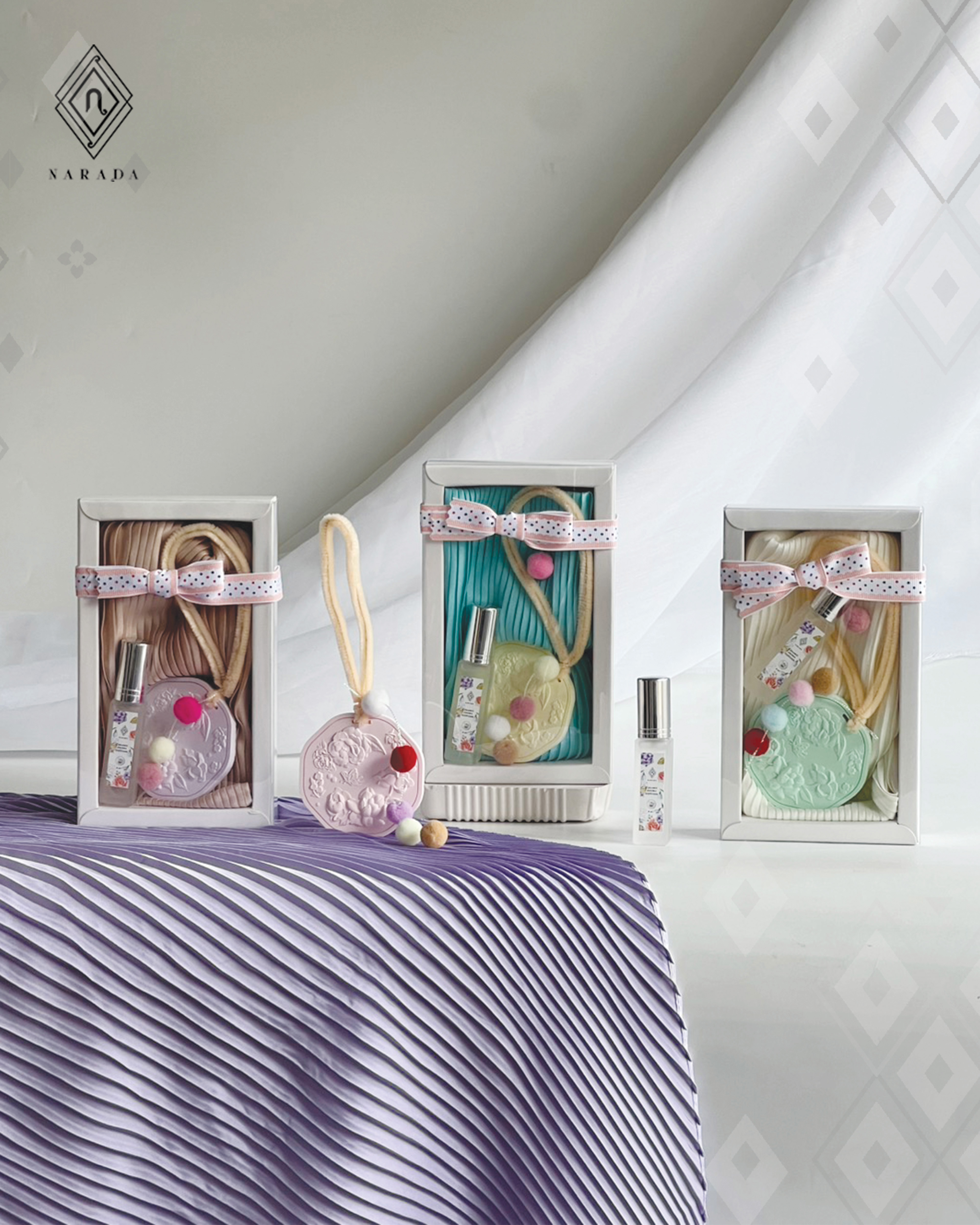 ผ้าพลีทพร้อมหินหอมและ Aroma - TT162