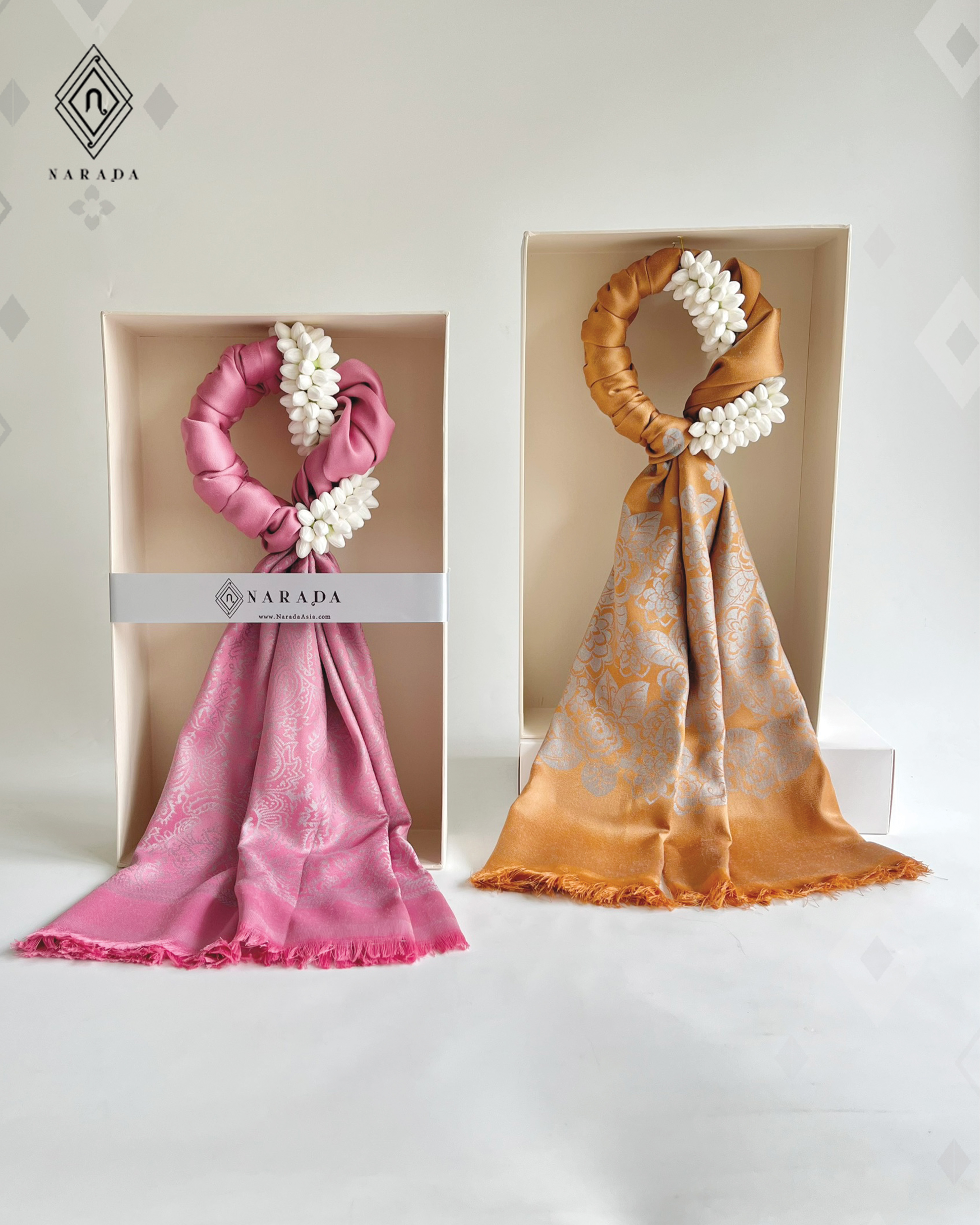 มาลัยผ้าลายไทยมะลิล้อม - MS33