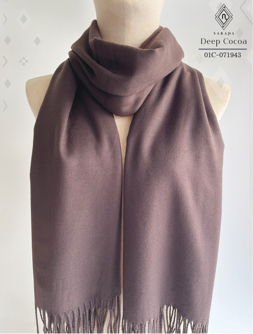ผ้าพันคอแคชเมียร์ Deep Cocoa - 01C-071943