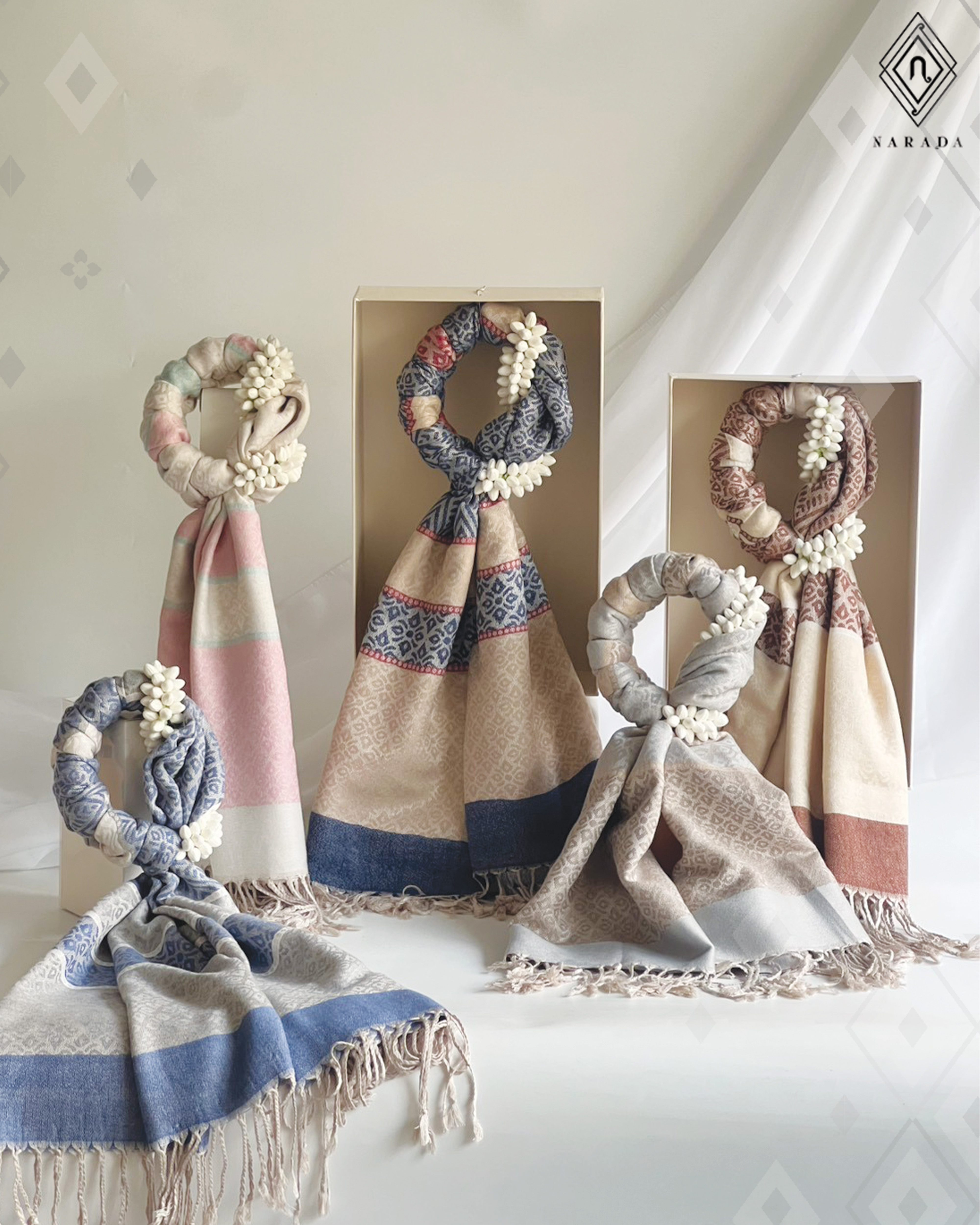 มาลัยผ้าไทยรุ่นนางงาม - MS34