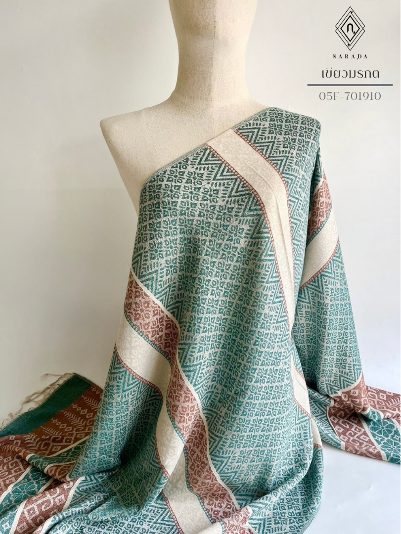 Tharasilp Cotton Fabric, Emerald Green 05F-701910