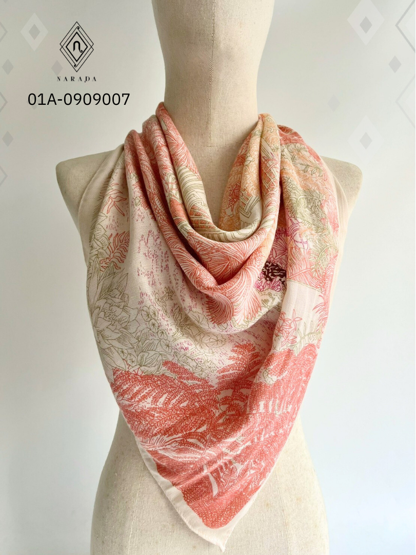 ผ้าพันคอพิมพ์ลาย ไซส์ M  - 01A-0909007