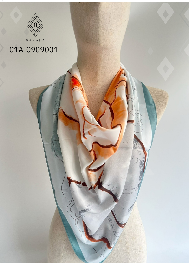 ผ้าพันคอพิมพ์ลาย ไซส์ M  - 01A-0909001