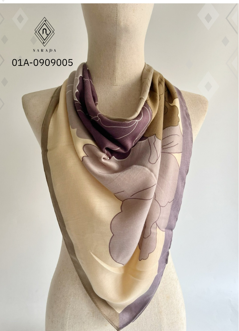 ผ้าพันคอพิมพ์ลาย ไซส์ M  - 01A-0909005