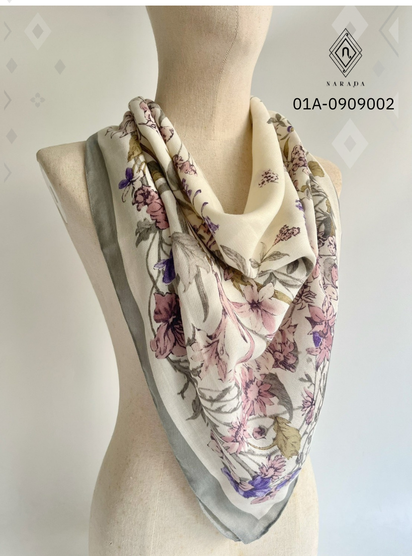 ผ้าพันคอพิมพ์ลาย ไซส์ M  - 01A-0909002