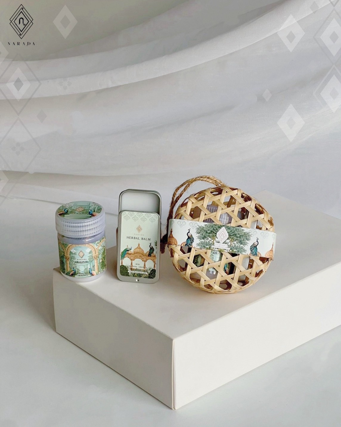 เซทหอมสบายไทยๆในกล่องสานจิ๋ว - TT190