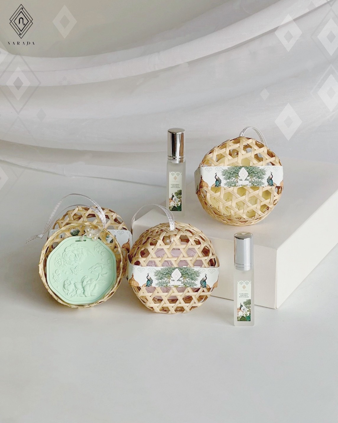 เซทเครื่องหอมในกล่องสานจิ๋ว - TT189