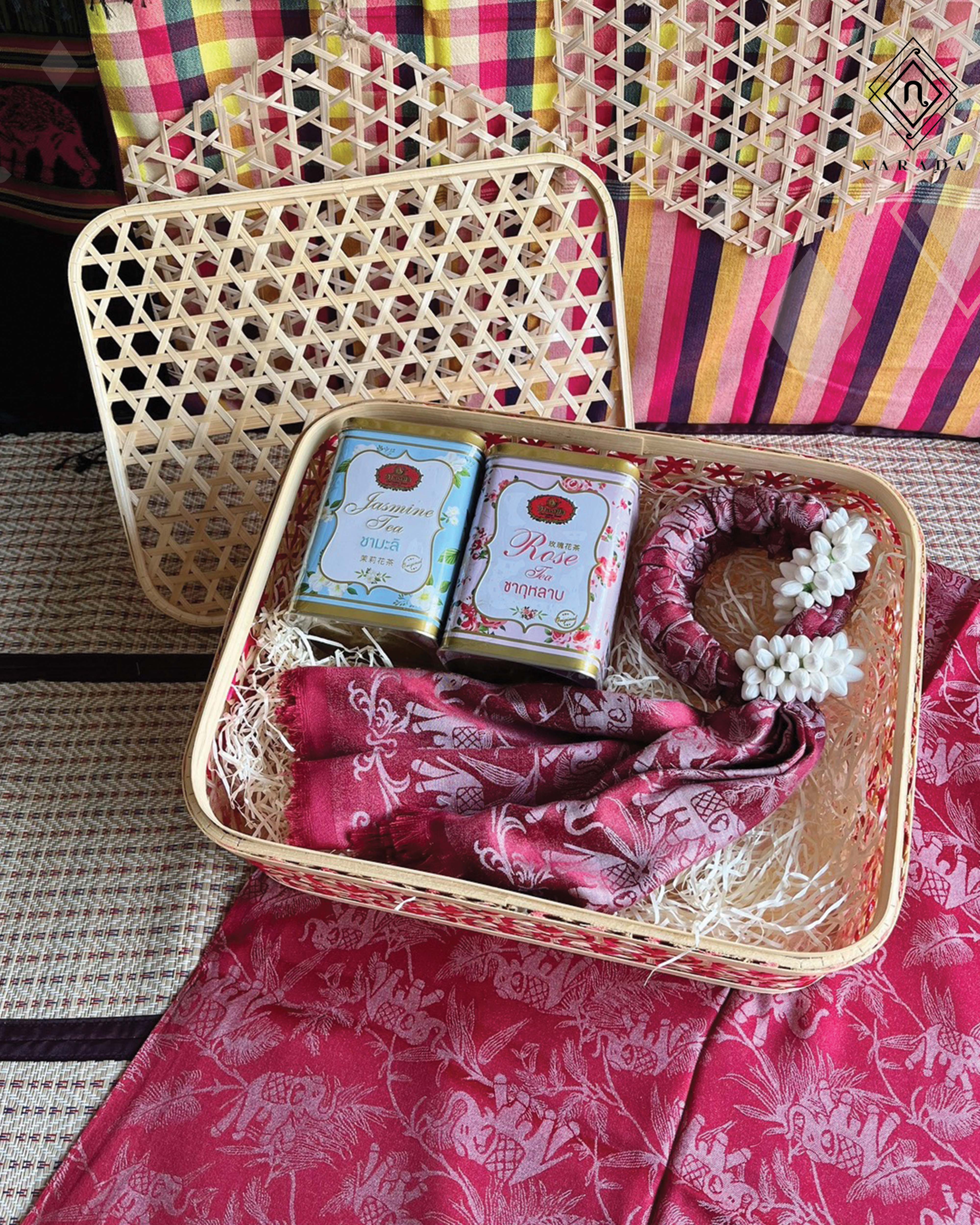 Thai Tea Set with Thai Fabric Garland - TT220
