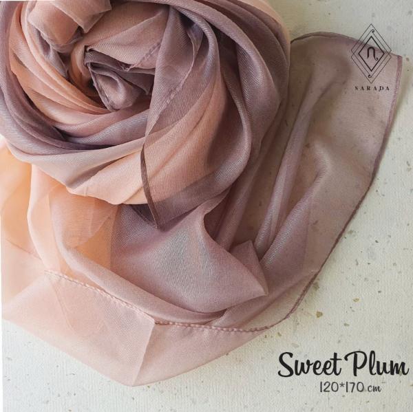 3 Tone Silk Chiffon Sweet Plum
